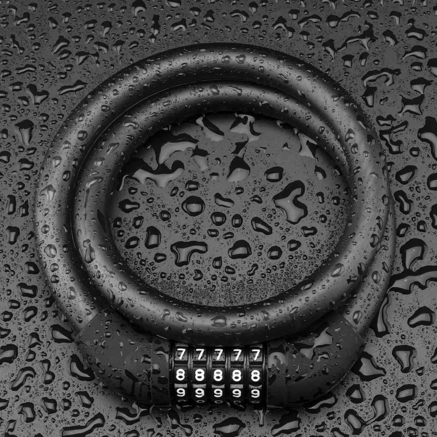 Zapięcie rowerowe, linka zabezpieczająca, zamek szyfrowy z 5-cyfrowym kodem, ROCKBROS