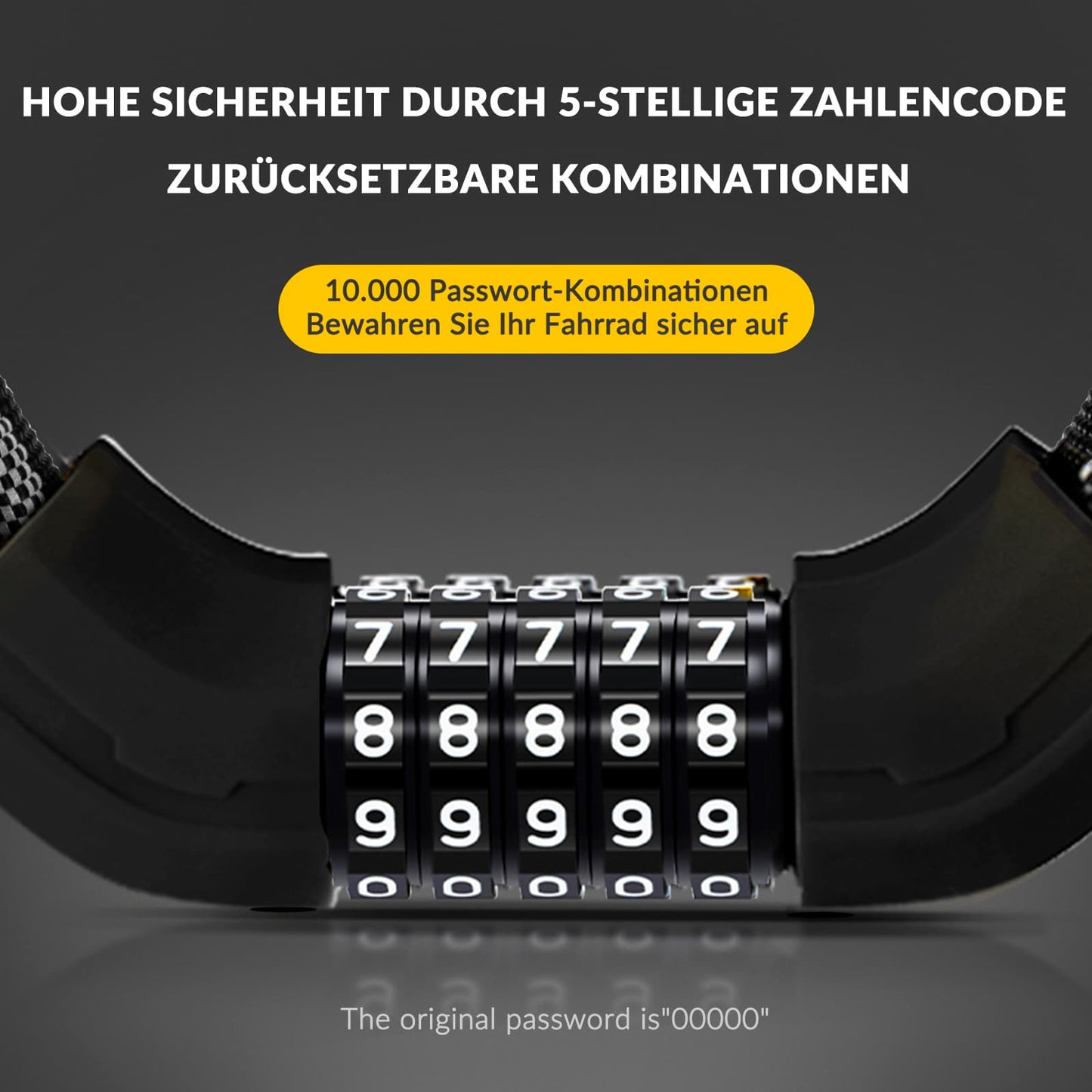 Zamek szyfrowy rowerowy o grubości 19 mm ROCKBROS