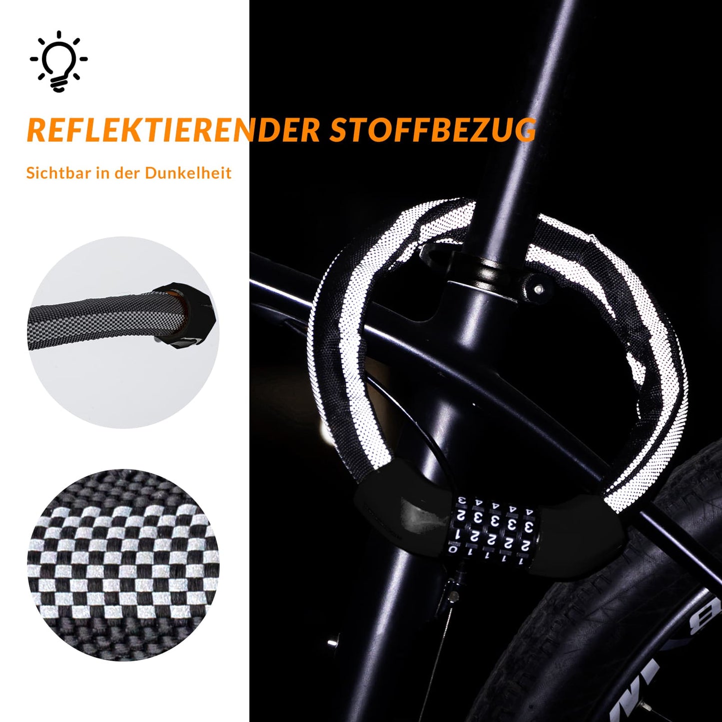 Zamek szyfrowy rowerowy o grubości 19 mm ROCKBROS