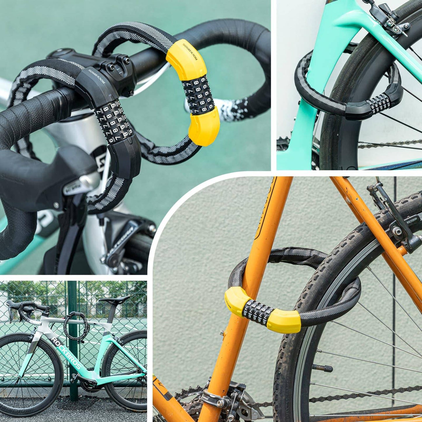 Zamek szyfrowy rowerowy o grubości 19 mm ROCKBROS