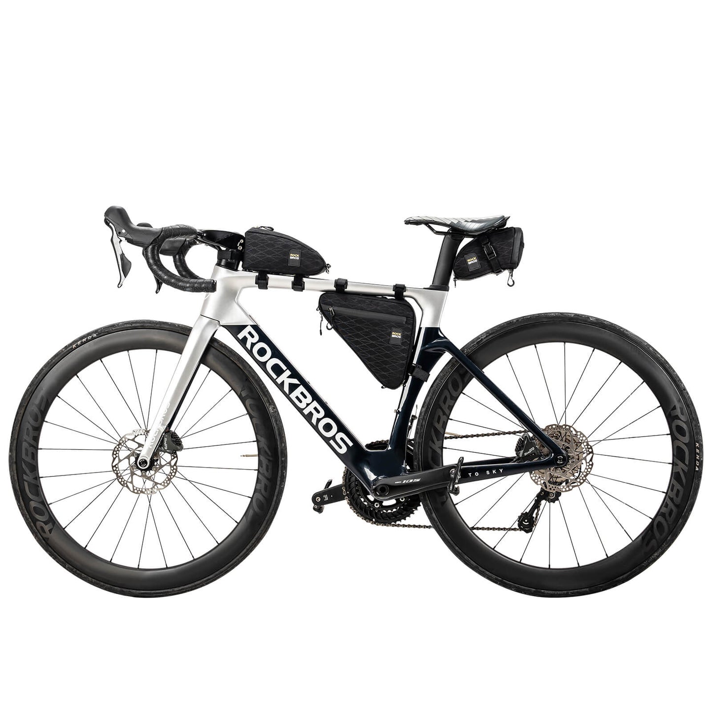 Zestaw toreb rowerowych: torba na ramę*2 + torba podsiodłowa*1 z regulowanym paskiem na ramię, 1,2 l, ROCKBROS