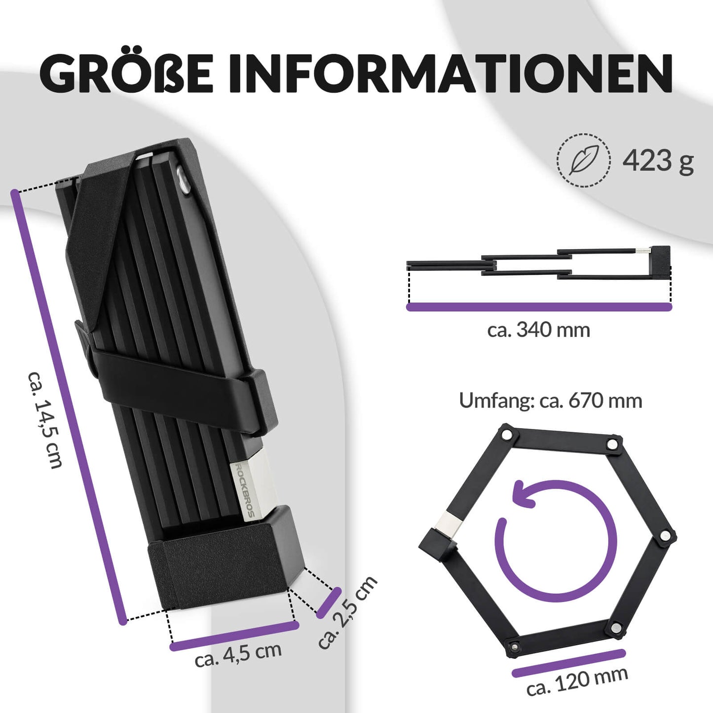 Zapięcie do roweru składanego z uchwytem ROCKBROS