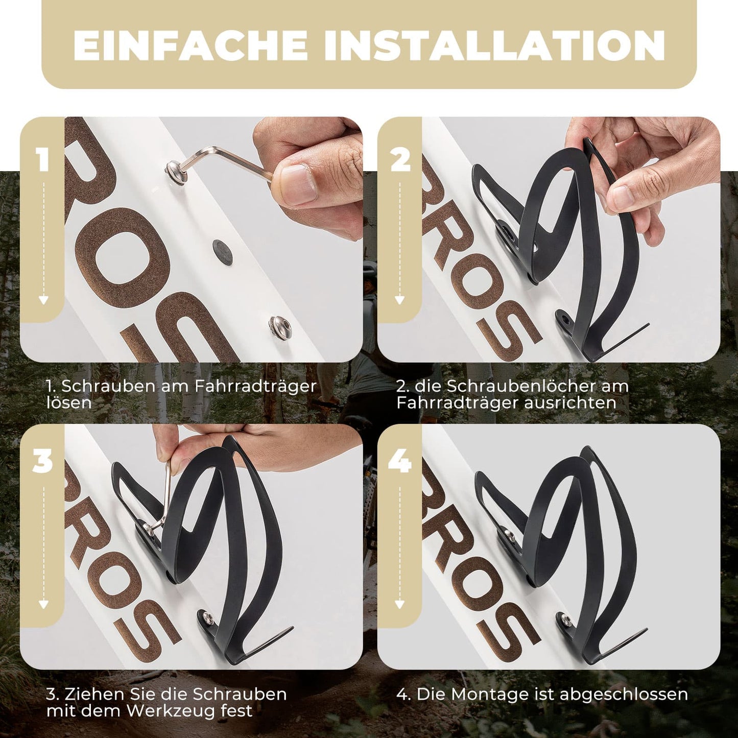 Uchwyt na butelkę, akcesorium rowerowe, lekki uchwyt na napój do roweru, mocowanie ROCKBROS