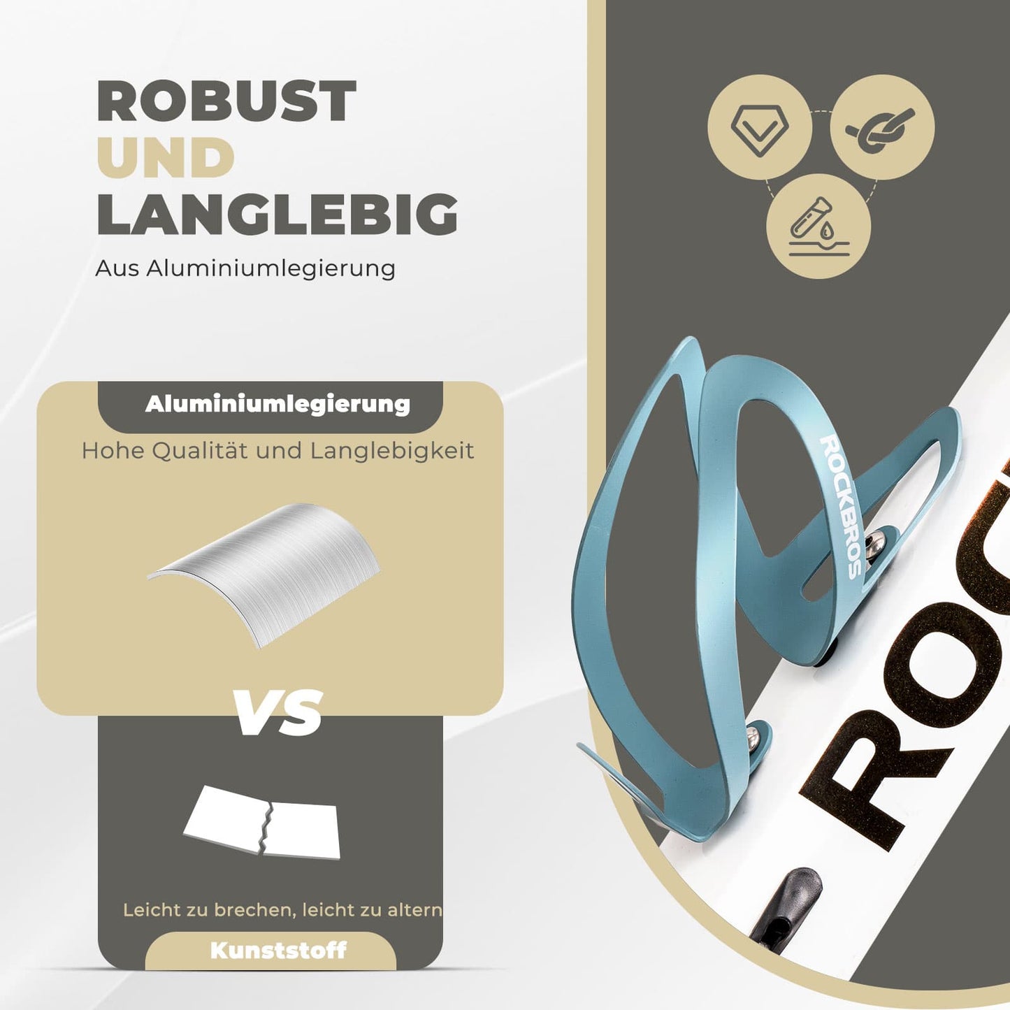 Uchwyt na butelkę, akcesorium rowerowe, lekki uchwyt na napój do roweru, mocowanie ROCKBROS