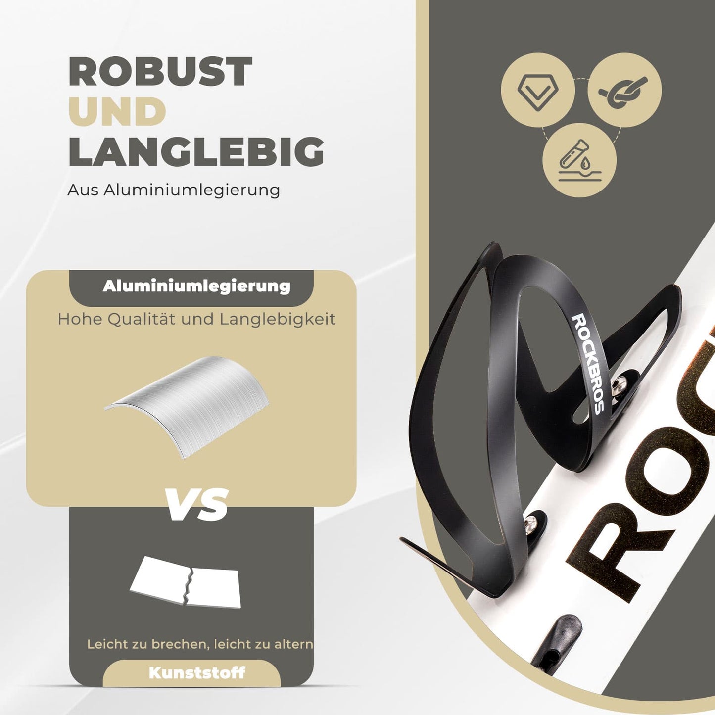 Uchwyt na butelkę, akcesorium rowerowe, lekki uchwyt na napój do roweru, mocowanie ROCKBROS