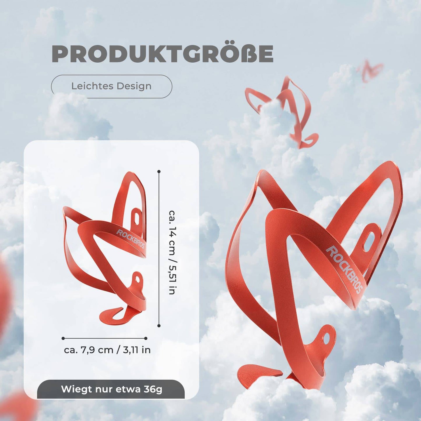 Uchwyt na butelkę, akcesorium rowerowe, lekki uchwyt na napój do roweru, mocowanie ROCKBROS