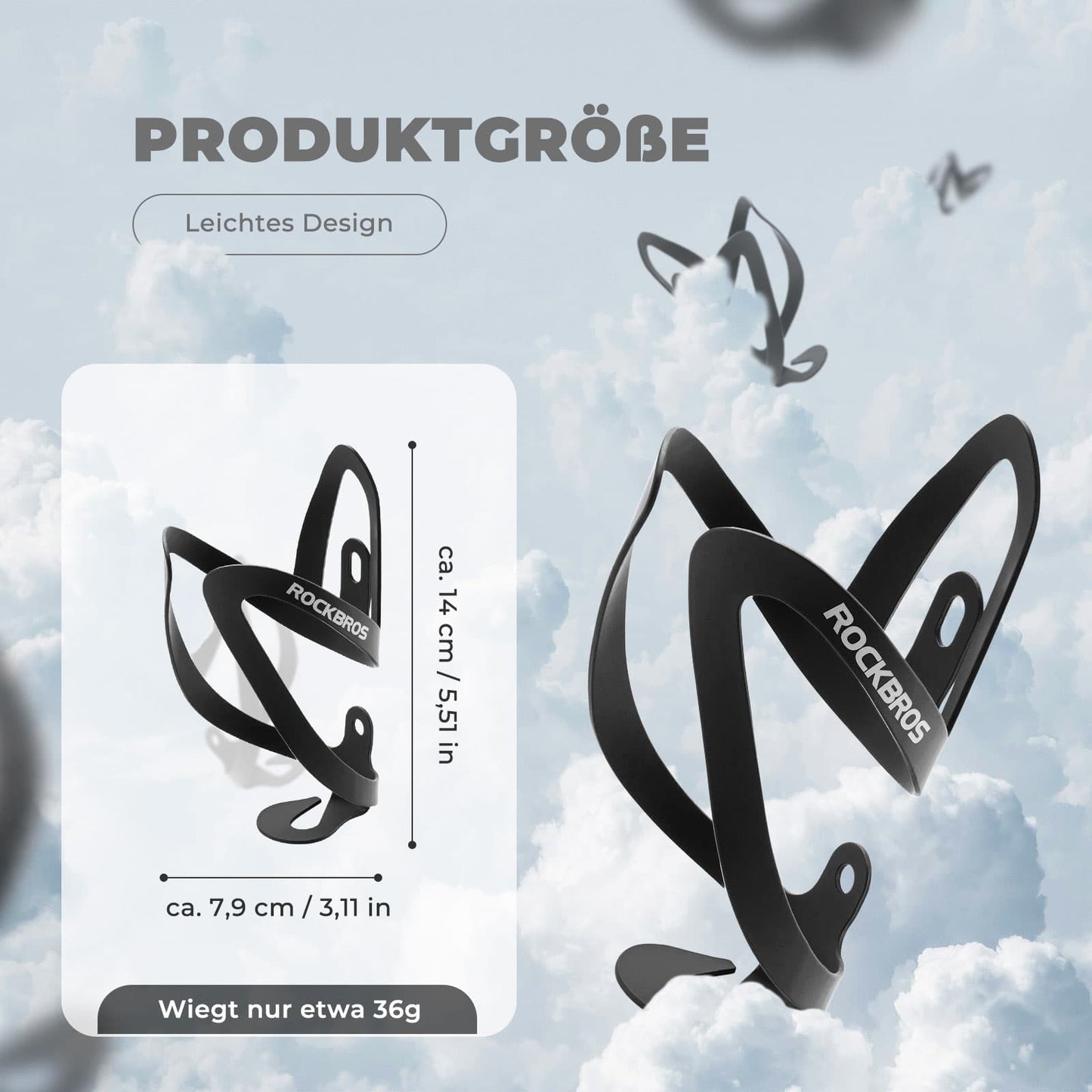 Uchwyt na butelkę, akcesorium rowerowe, lekki uchwyt na napój do roweru, mocowanie ROCKBROS