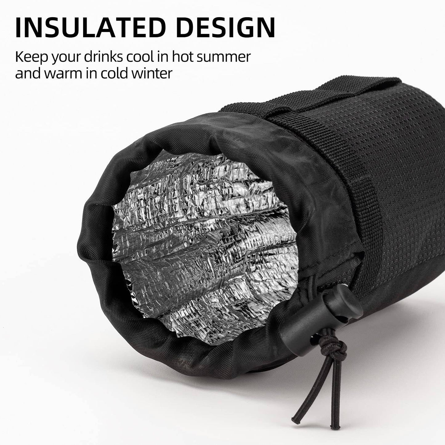 Izolowana torba rowerowa na kierownicę z uchwytem na butelkę z wodą i kieszenią na telefon komórkowy ROCKBROS