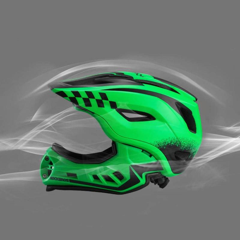 Kask integralny dla dzieci z odpinaną osłoną podbródka dla chłopców/dziewcząt ROCKBROS