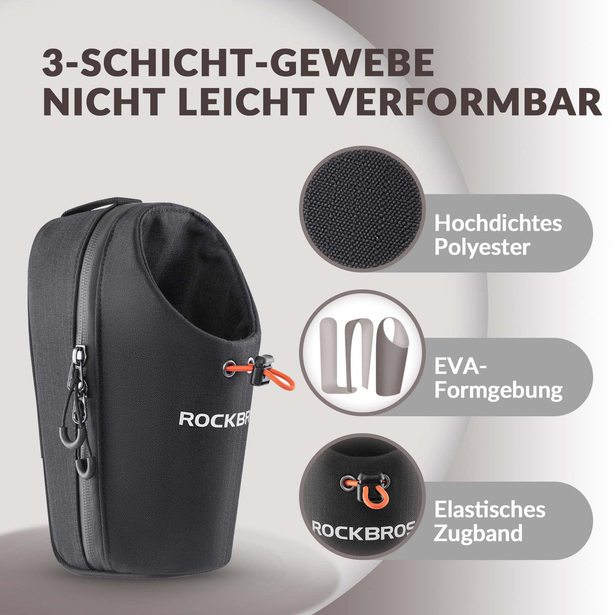 ROCKBROS Torba kierownicy Torba na bidon Uchwyt na bidon Wielofunkcyjny design