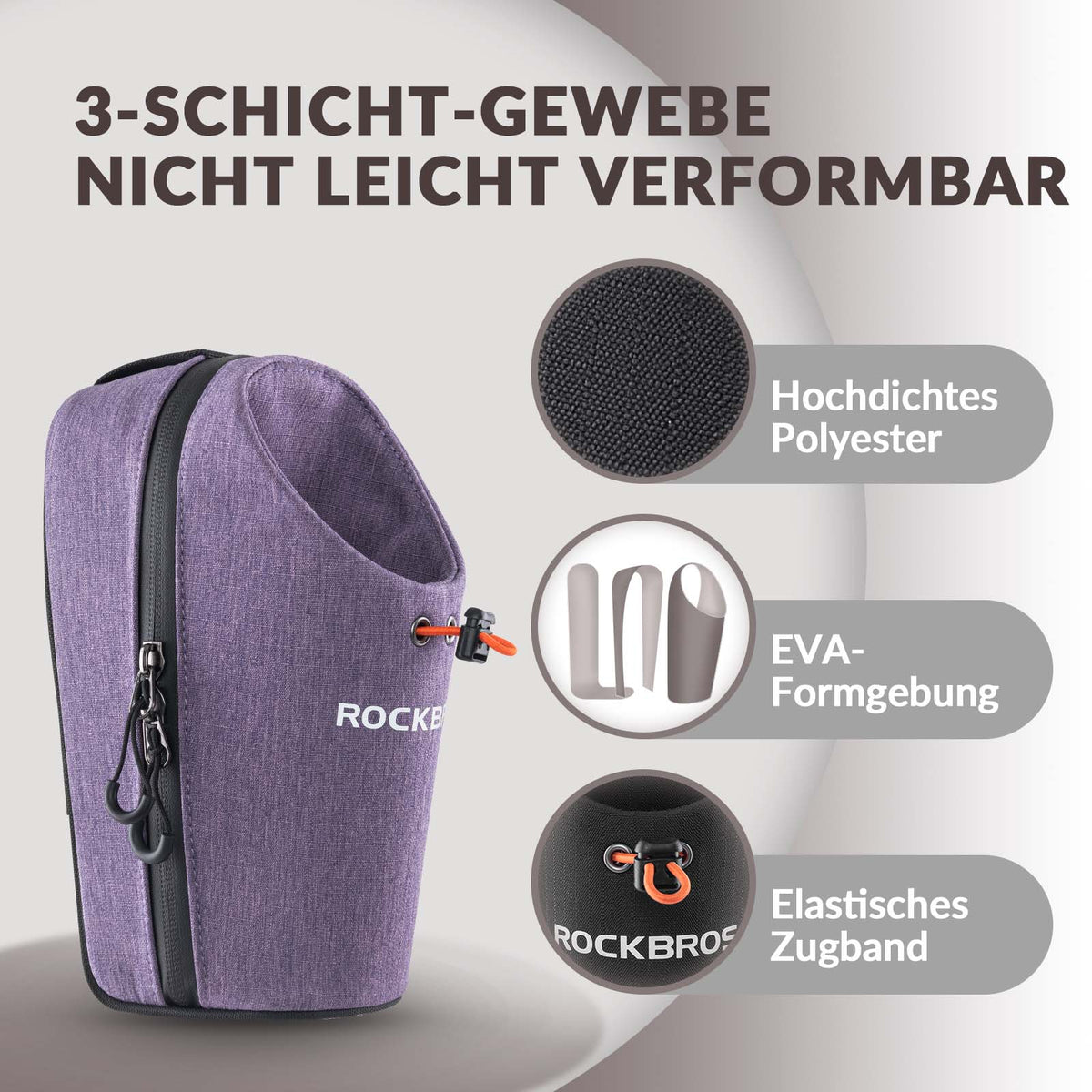 ROCKBROS Torba kierownicy Torba na bidon Uchwyt na bidon Wielofunkcyjny design