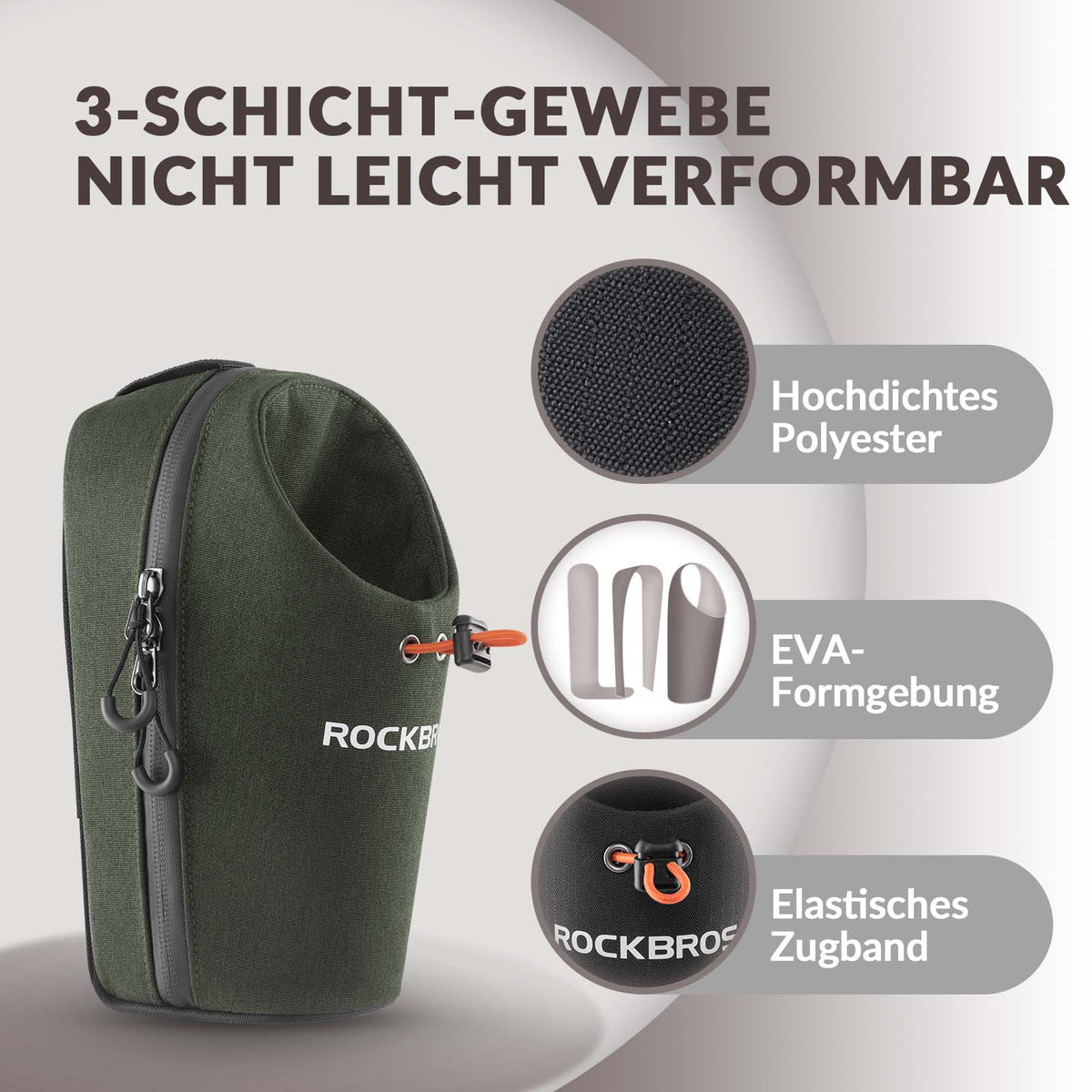 ROCKBROS Torba kierownicy Torba na bidon Uchwyt na bidon Wielofunkcyjny design