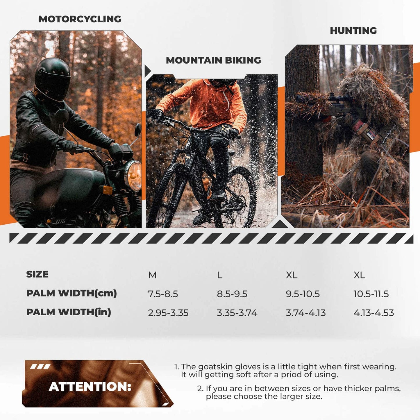 Rękawice motocyklowe, dotykowe, skórzane, z pełnymi palcami, oddychające, ROCKBROS