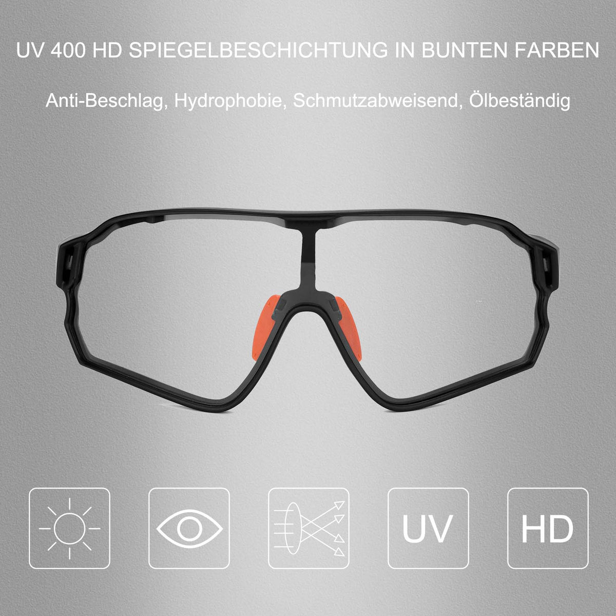Okulary rowerowe dynamiczne ROCKBROS z filtrem przeciwsłonecznym UV400