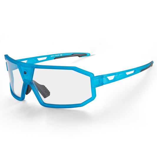 Okulary przeciwsłoneczne fotochromowe z ochroną UV400, okulary rowerowe unisex, niebieskie ROCKBROS