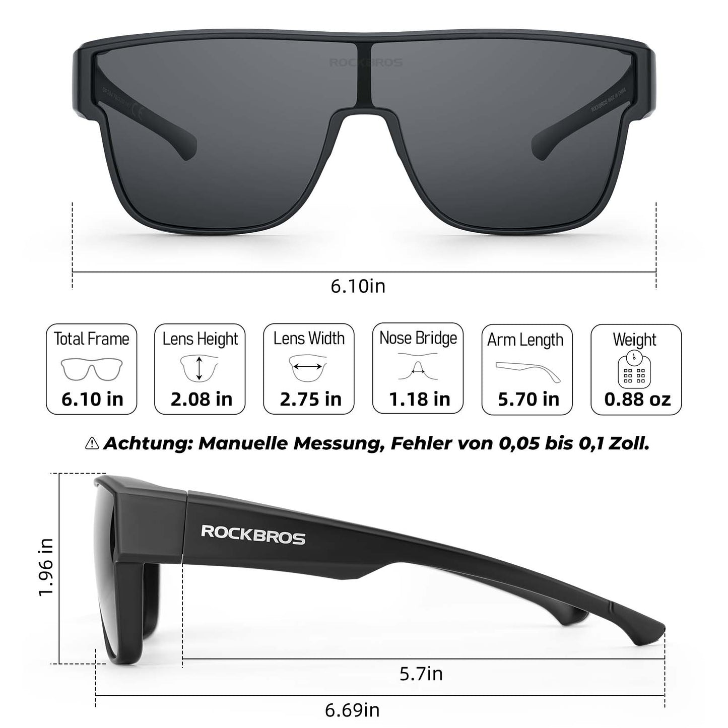 Okulary rowerowe z polaryzacją, okulary krótkowzroczne, okulary nakładkowe, okulary sportowe unisex, ROCKBROS