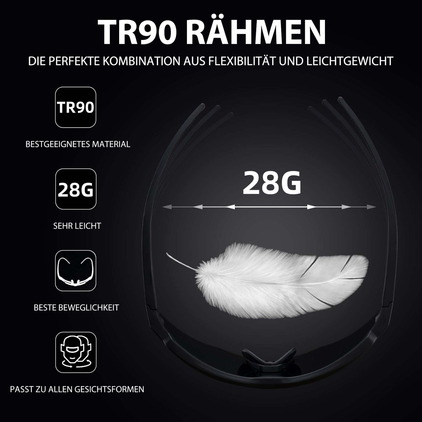 Okulary rowerowe z polaryzacją i 4 wymiennymi soczewkami ROCKBROS