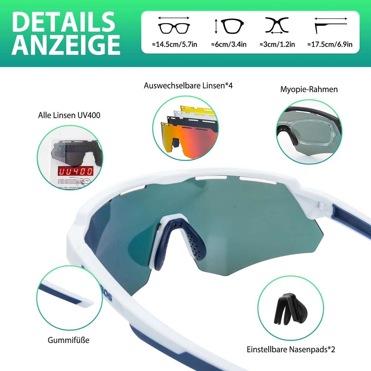 Okulary rowerowe z polaryzacją i 4 wymiennymi soczewkami ROCKBROS