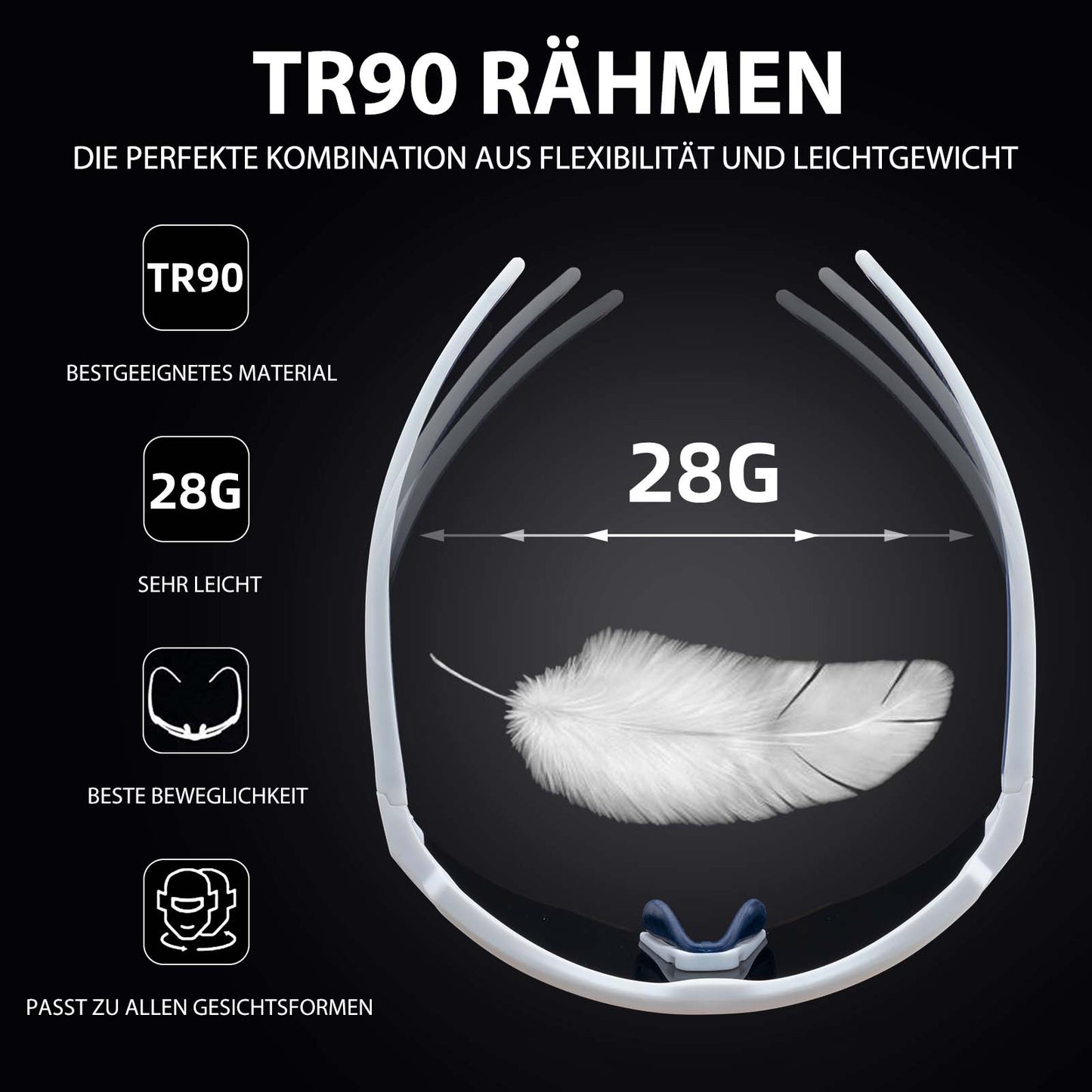 Okulary rowerowe z polaryzacją i 4 wymiennymi soczewkami ROCKBROS