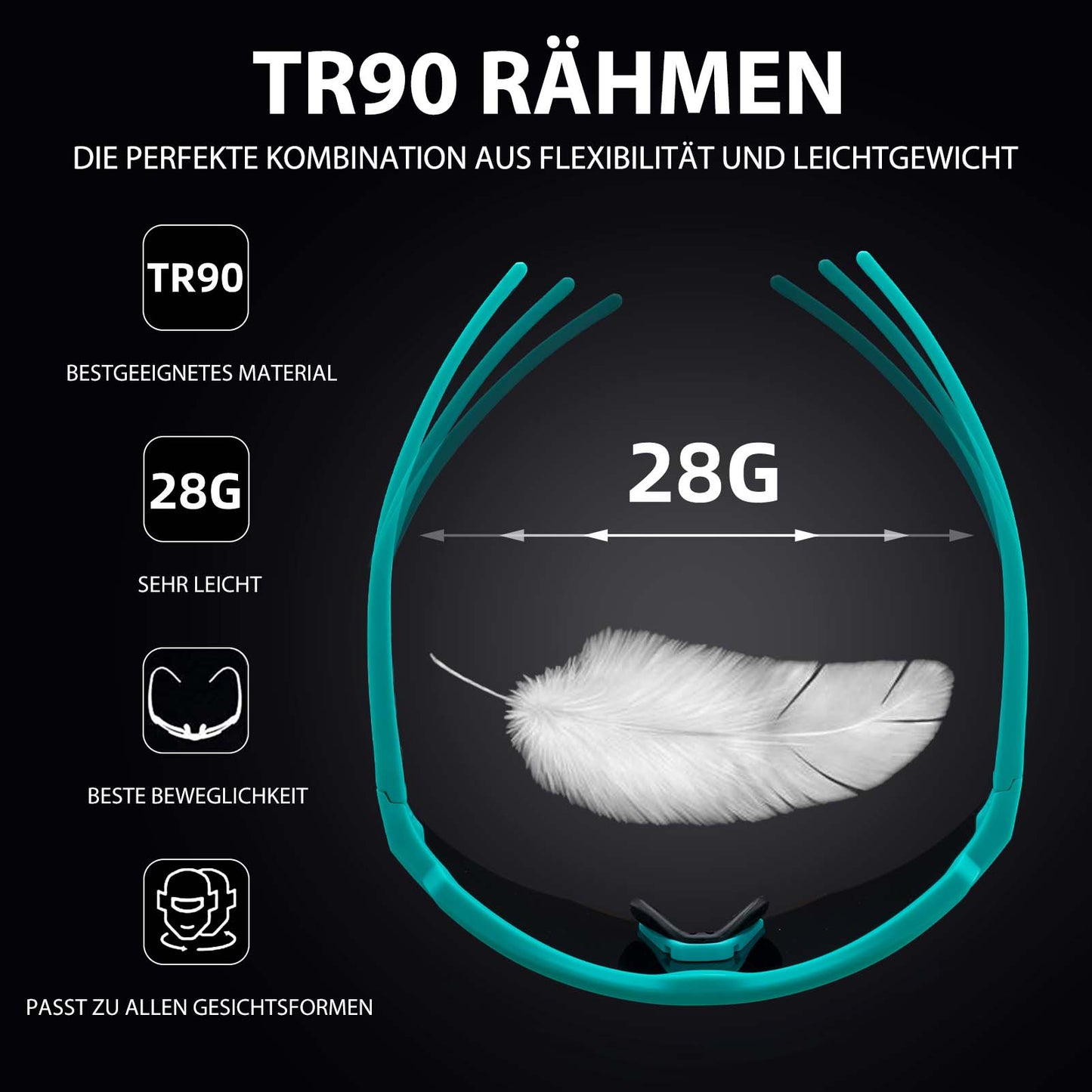 Okulary rowerowe z polaryzacją i 4 wymiennymi soczewkami ROCKBROS