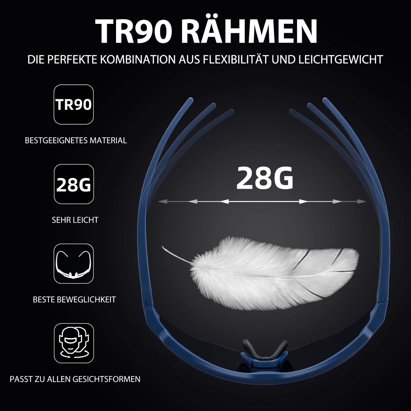 Okulary rowerowe z polaryzacją i 4 wymiennymi soczewkami ROCKBROS