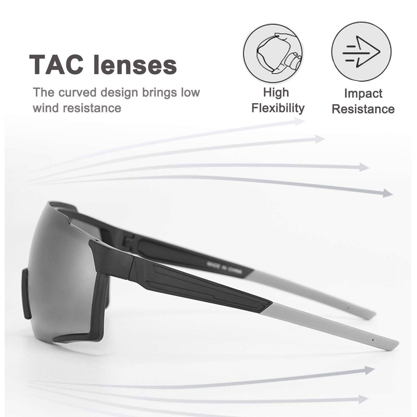 Okulary przeciwsłoneczne z polaryzacją, okulary rowerowe do uprawiania sportów na świeżym powietrzu, czarne, ROCKBROS