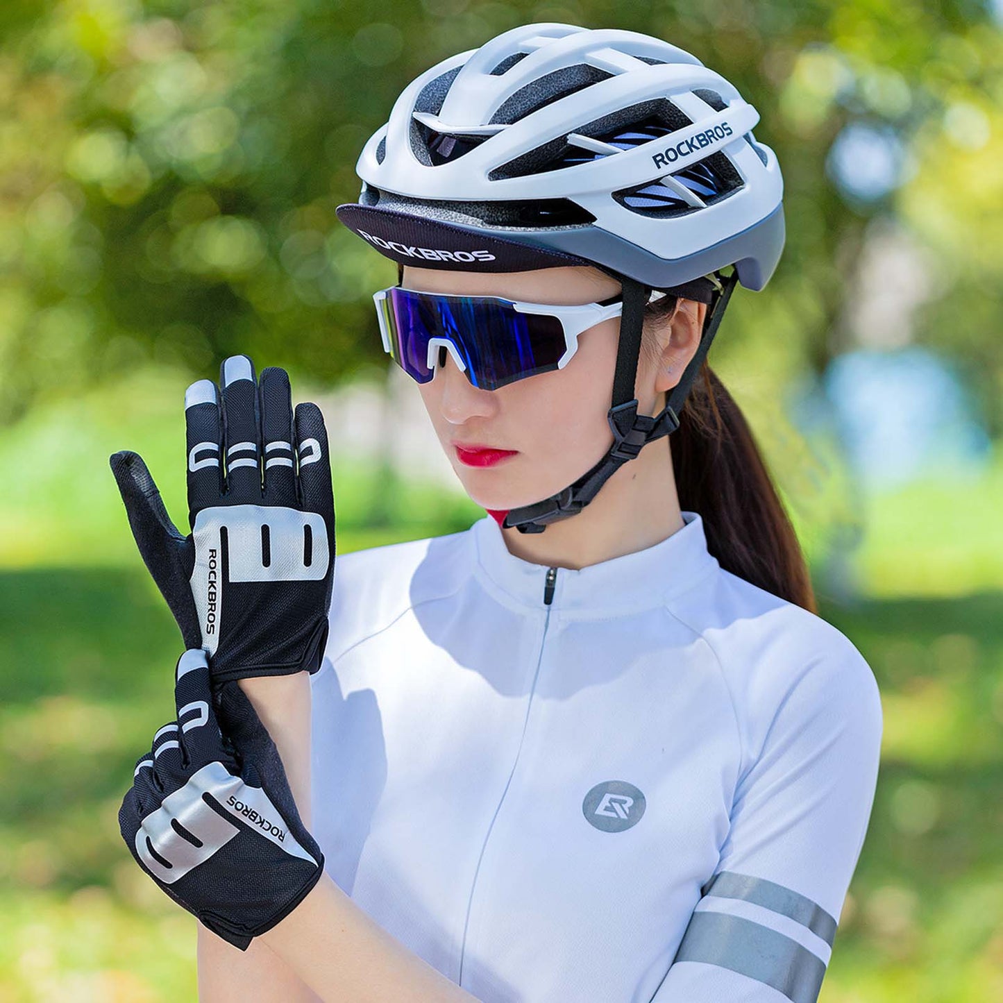 Rękawiczki jeździeckie Full Finger SBR Rękawiczki sportowe męskie M-XXL ROCKBROS