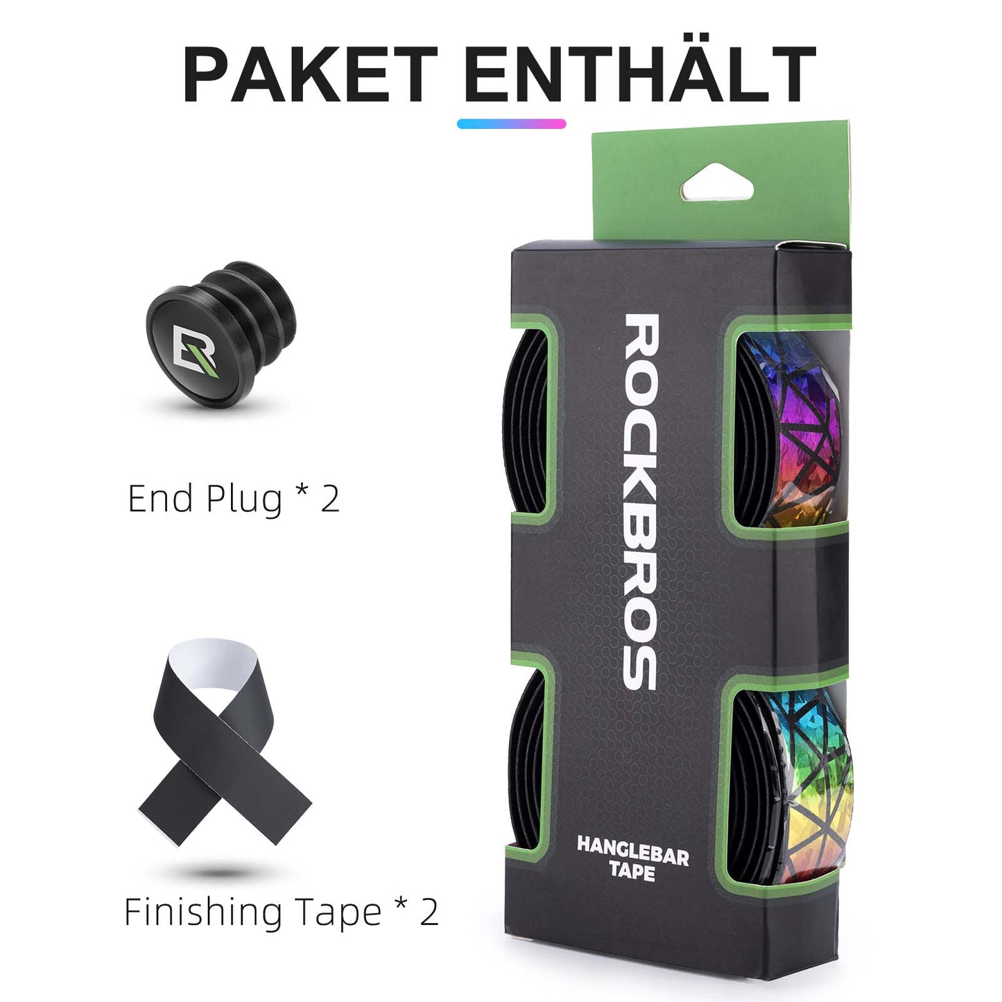 Owijka antypoślizgowa na kierownicę roweru górskiego i szosowego, 2 rolki, ROCKBROS