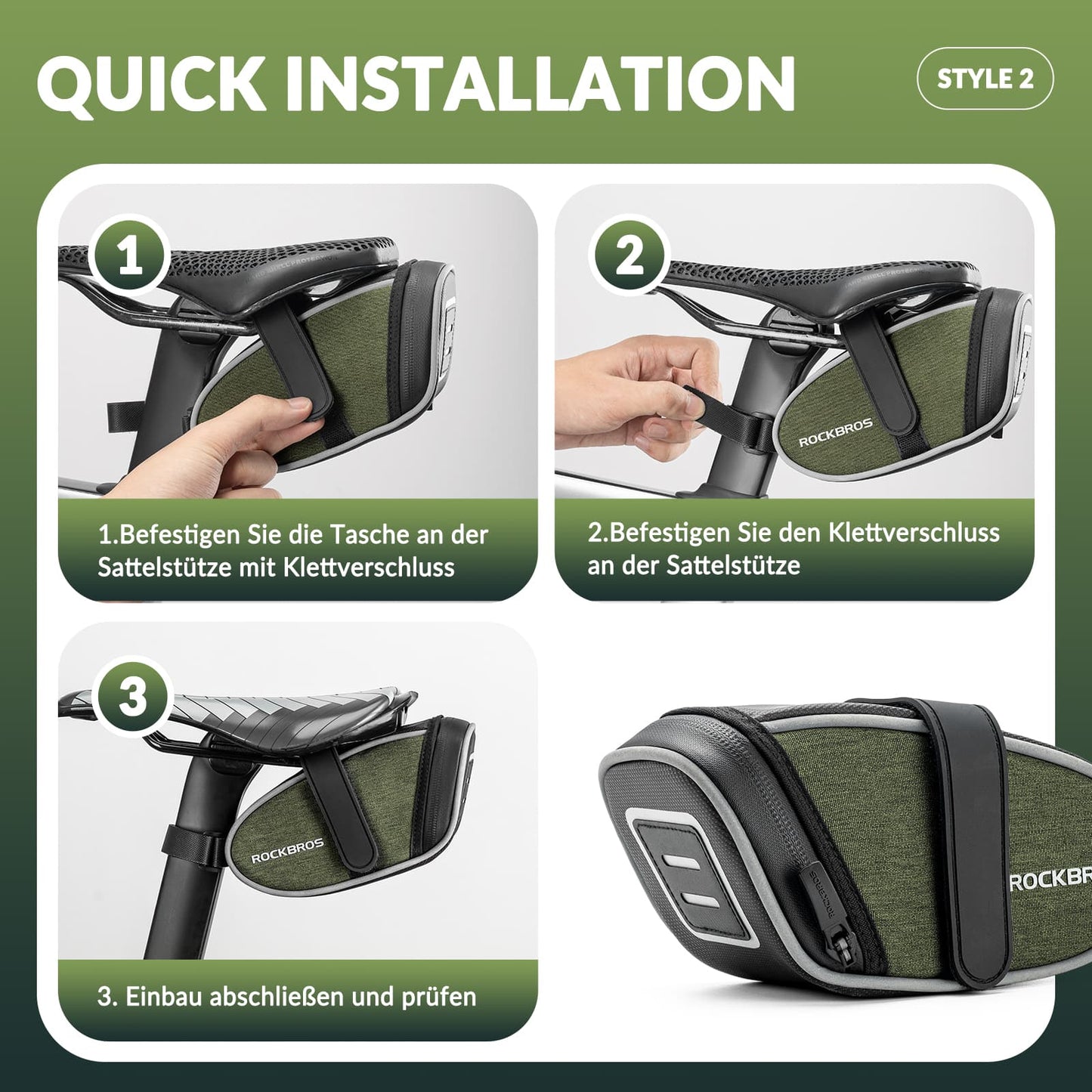 Wodoodporne sakwy, torba narzędziowa, nowy styl 2024, ROCKBROS