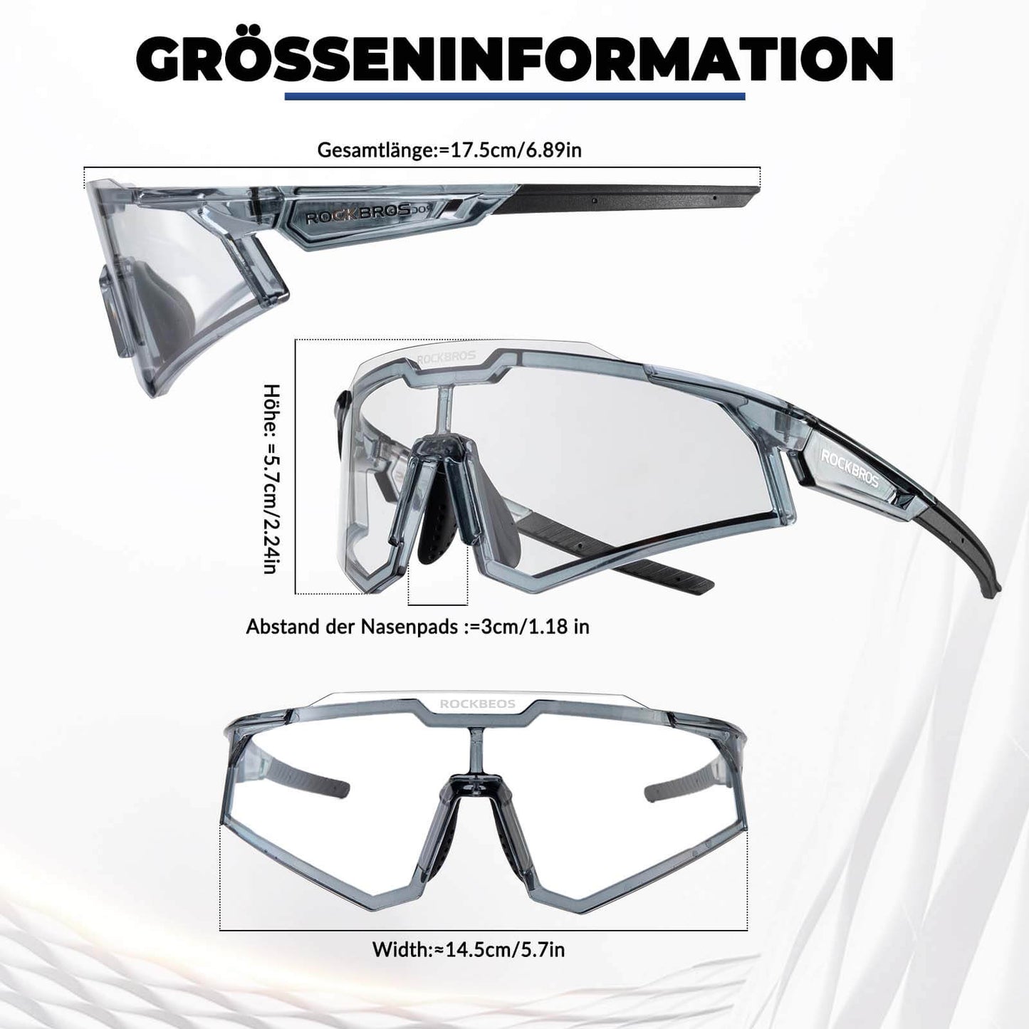 Okulary przeciwsłoneczne, okulary rowerowe, samoprzyciemniające, outdoorowe, ochrona UV400, ROCKBROS