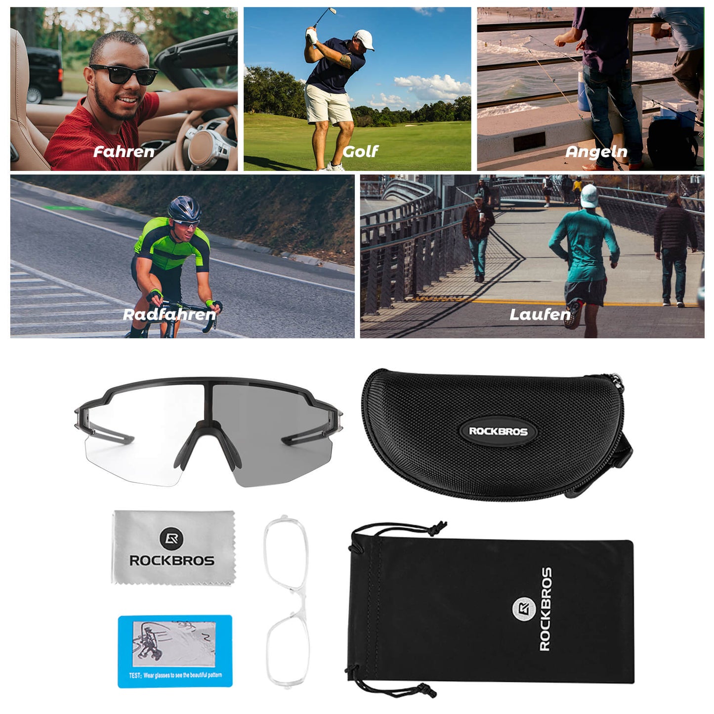 Okulary przeciwsłoneczne dla kobiet i mężczyzn, okulary rowerowe z ochroną UV, ROCKBROS