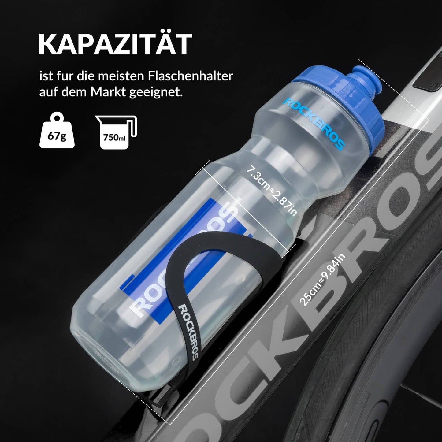 Butelka na wodę sportowa 750 ml Butelka na wodę rowerowa bez BPA ROCKBROS
