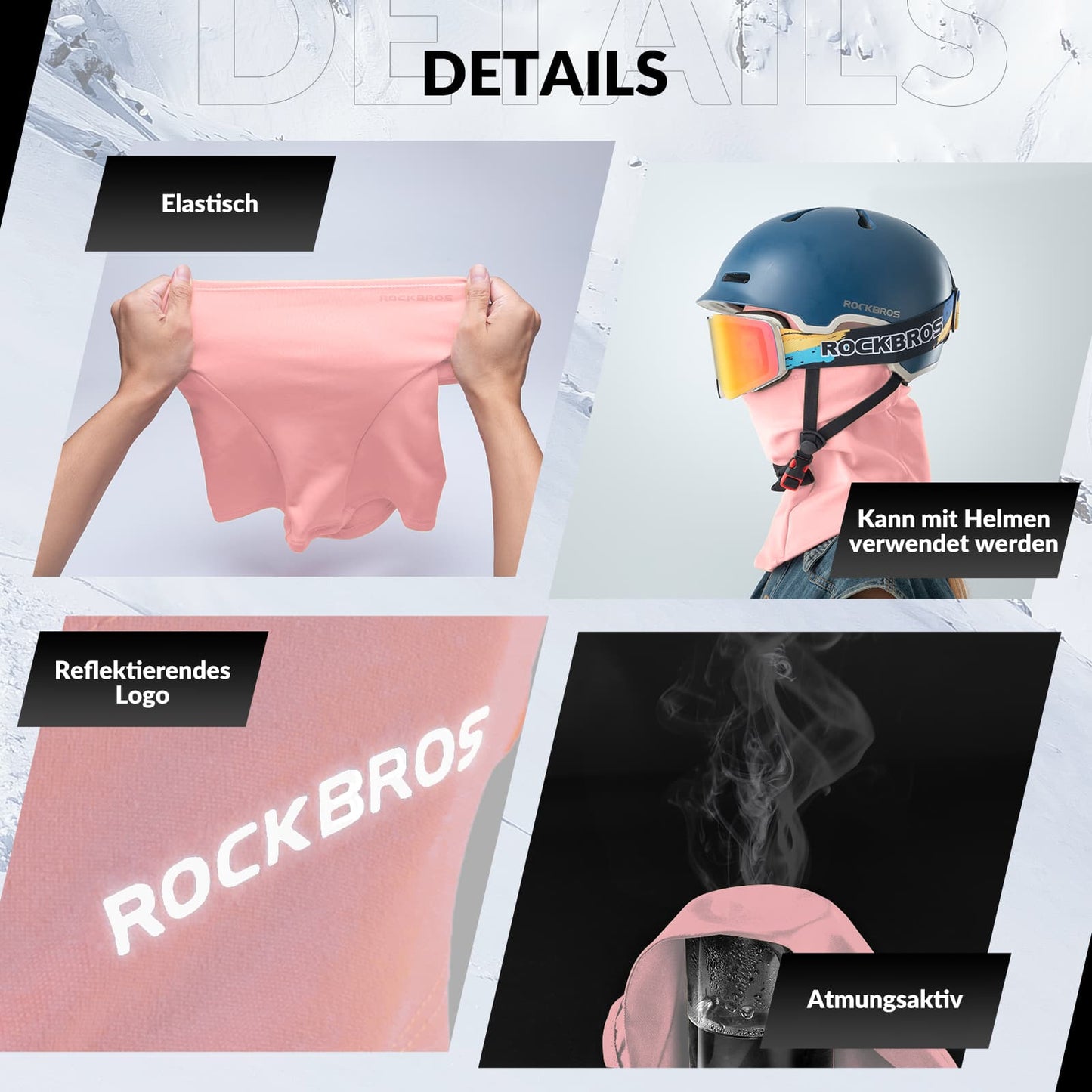 Kominiarki jesienno-zimowe, zestaw 2 sztuk, do sportów na świeżym powietrzu, unisex ROCKBROS