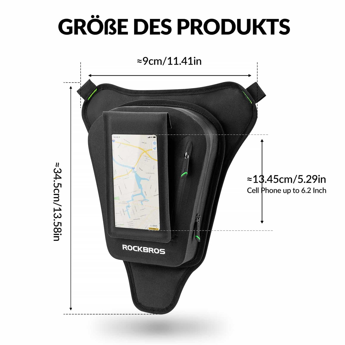 ROCKBROS Torba na zbiornik motocykla na nogę z magnetycznym przyssawką