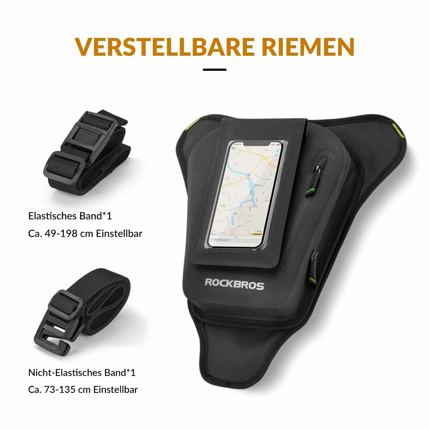 ROCKBROS Torba na zbiornik motocykla na nogę z magnetycznym przyssawką