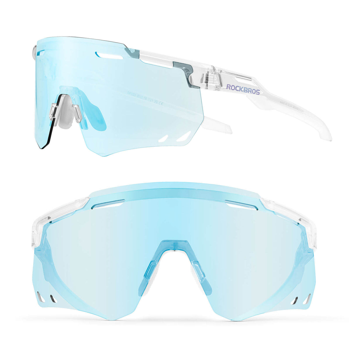 ROCKBROS Ultralekkie i Samoprzyciemniające się okulary rowerowe (UV400)