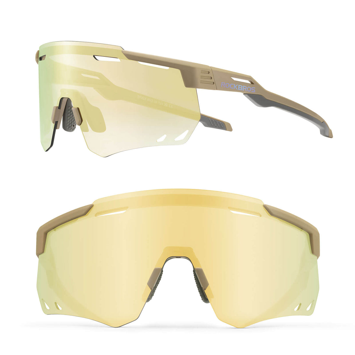 ROCKBROS Ultralekkie i Samoprzyciemniające się okulary rowerowe (UV400)