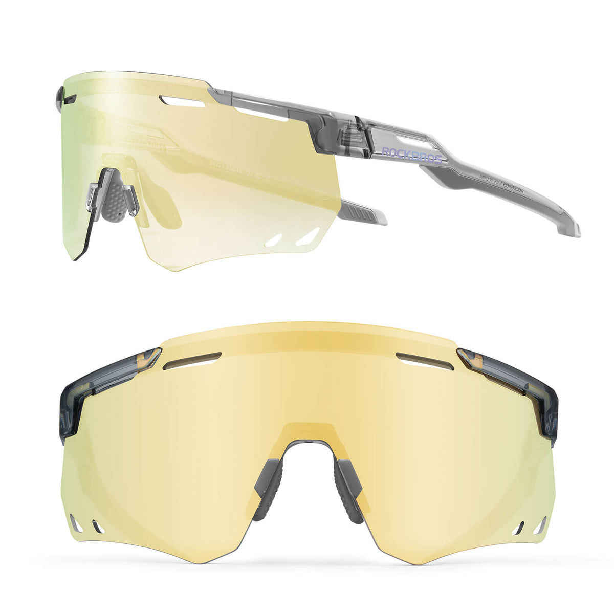 ROCKBROS Ultralekkie i Samoprzyciemniające się okulary rowerowe (UV400)