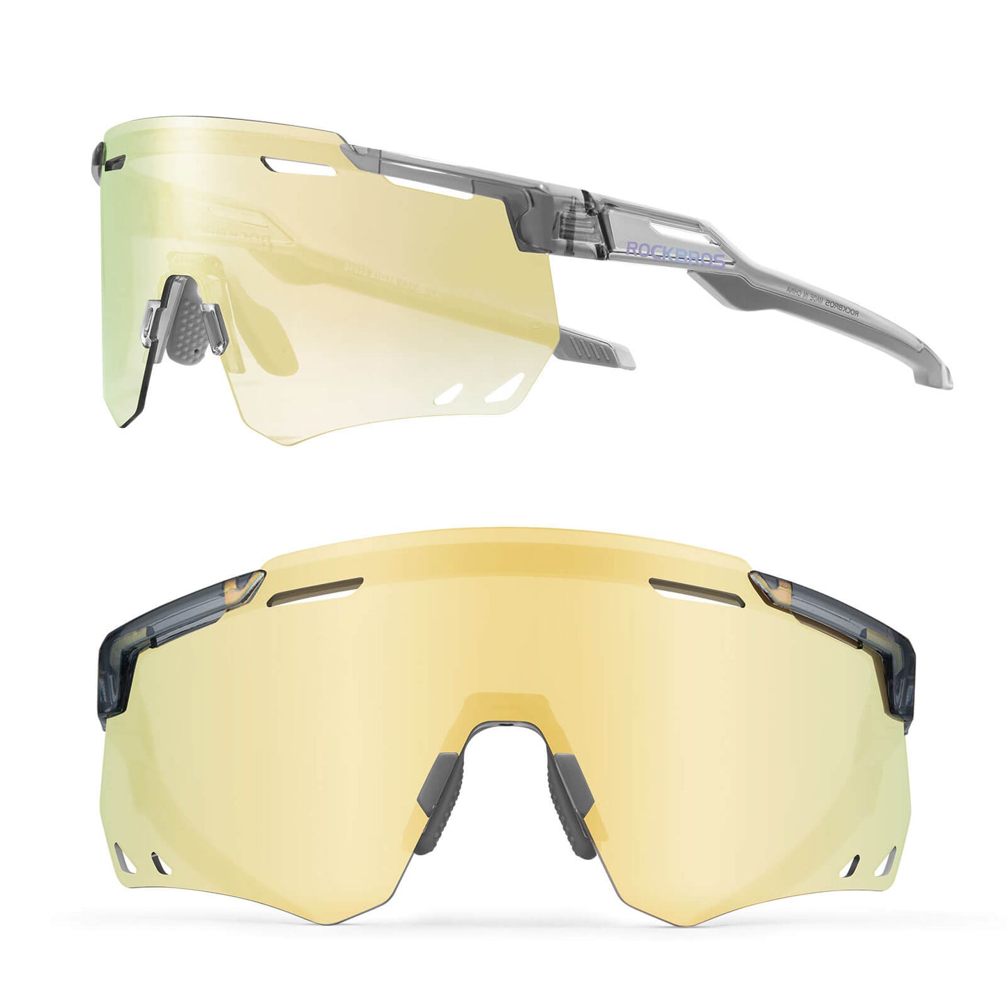 Ultralekkie okulary rowerowe, fotochromowe okulary przeciwsłoneczne z ochroną UV400, ROCKBROS