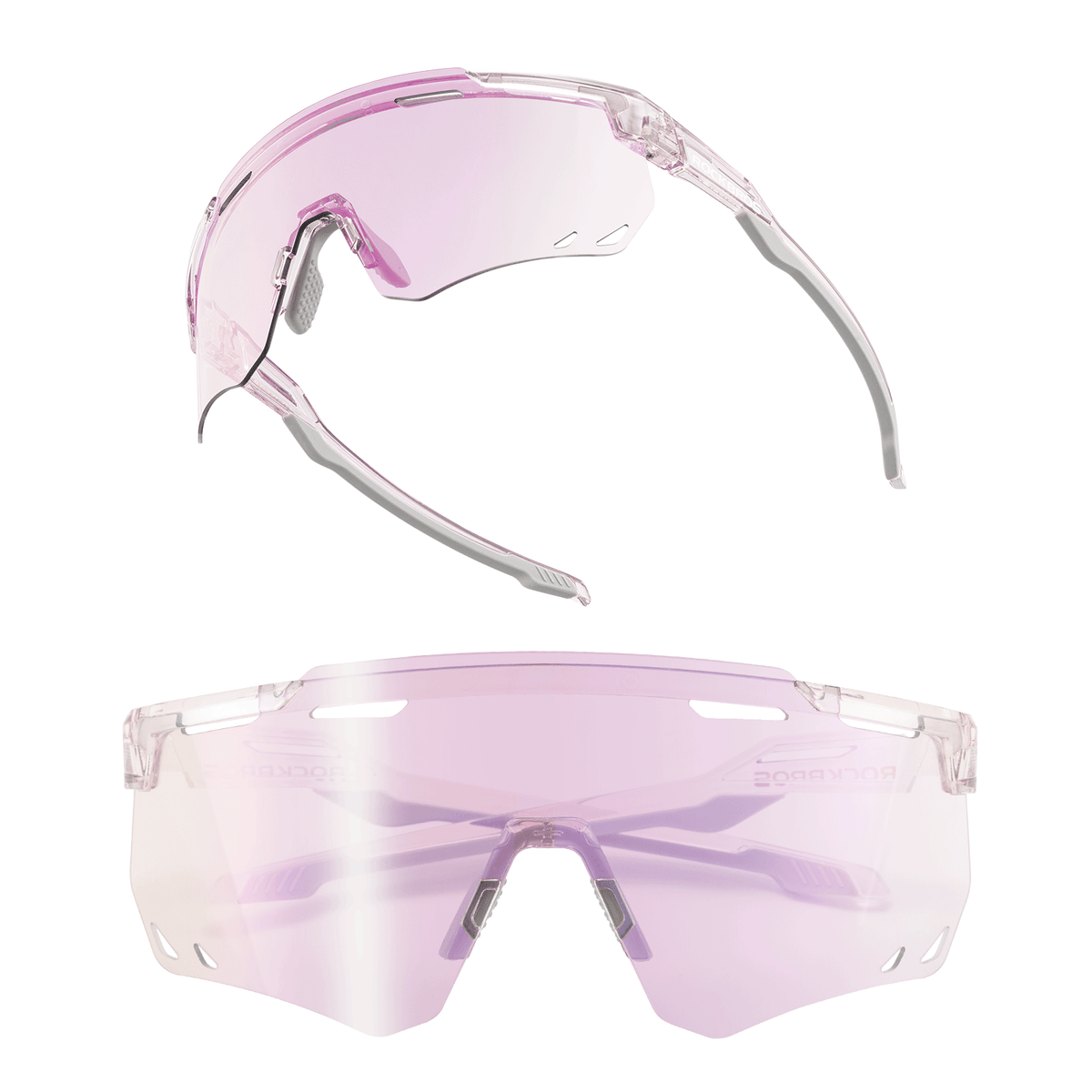 ROCKBROS Ultralekkie i Samoprzyciemniające się okulary rowerowe (UV400)