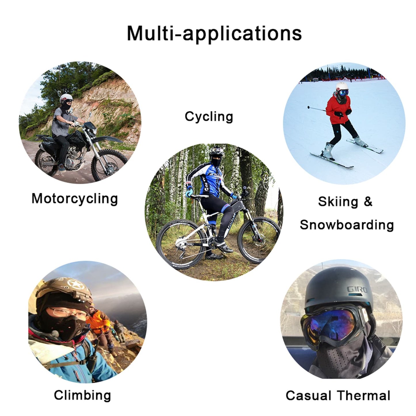 Ciepła kominiarka, zimowy polarowy ocieplacz na szyję z filtrem oddechowym, ROCKBROS