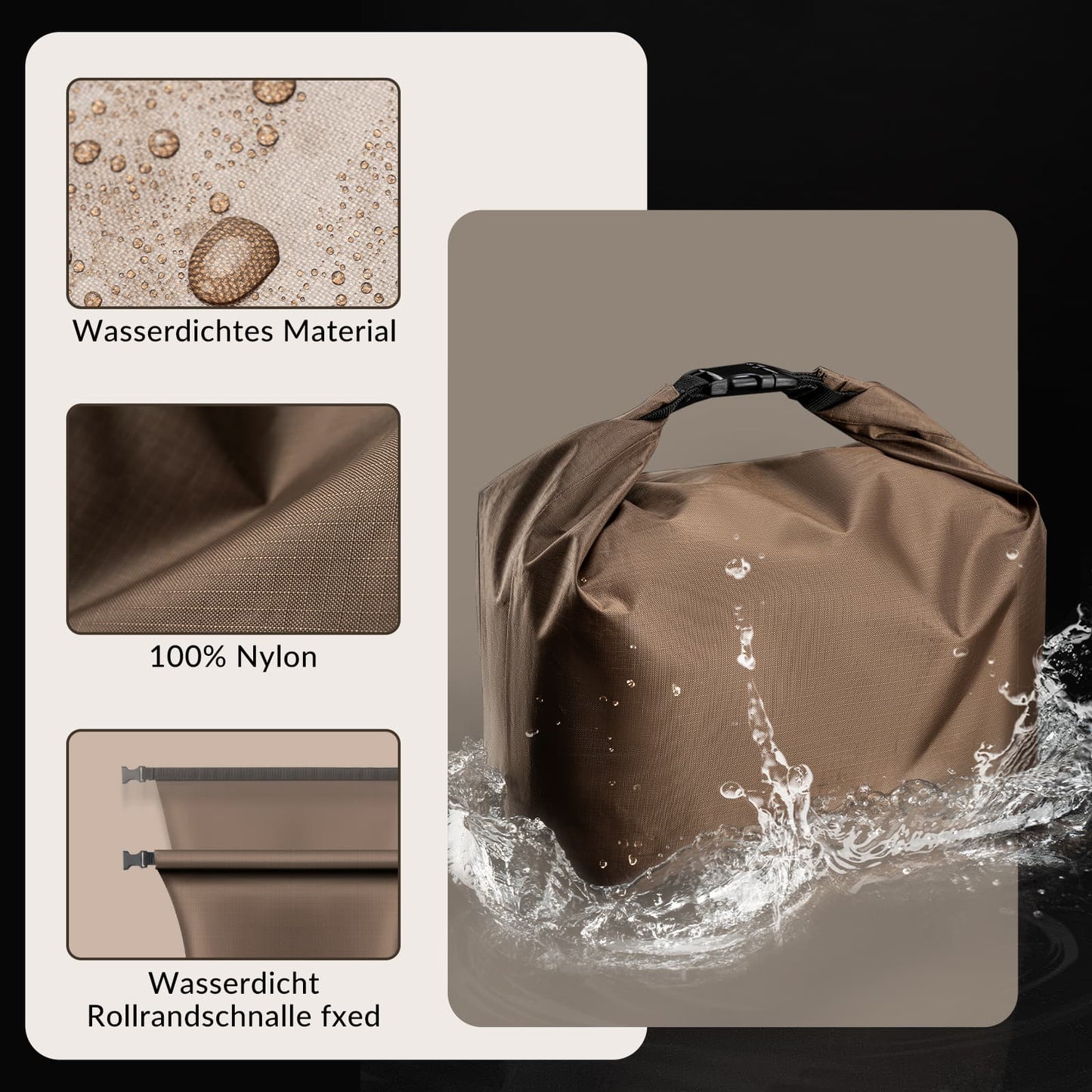 Wodoodporna torba na kierownicę, odpinany koszyk rowerowy, ok. 5,5 l, ROCKBROS