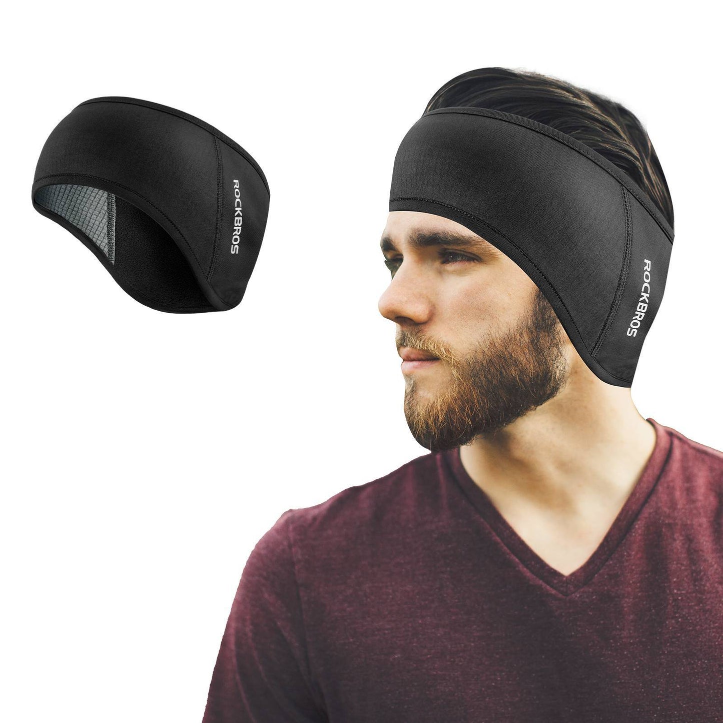 Zimowe, termiczne, rowerowe nauszniki, opaski na głowę dla mężczyzn i kobiet ROCKBROS