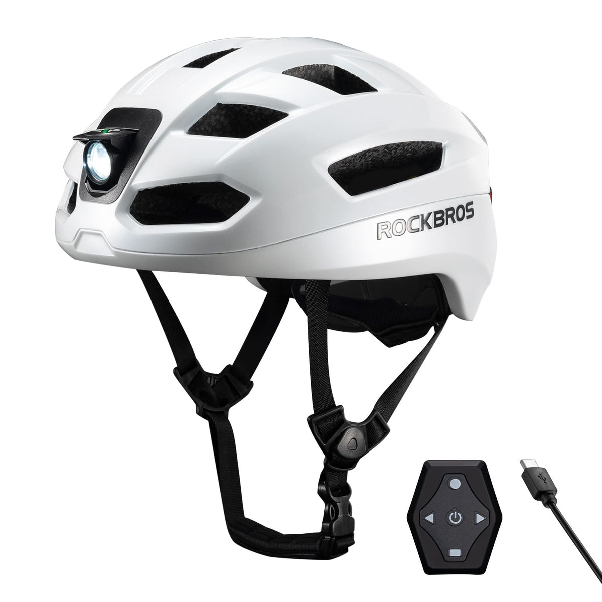 ROCKBROS Zdalnie sterowany Smart kask rowerowy z oświetleniem