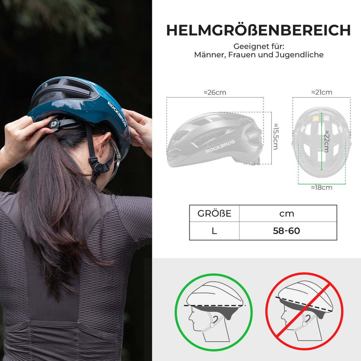 ROCKBROS Zdalnie sterowany Smart kask rowerowy z oświetleniem