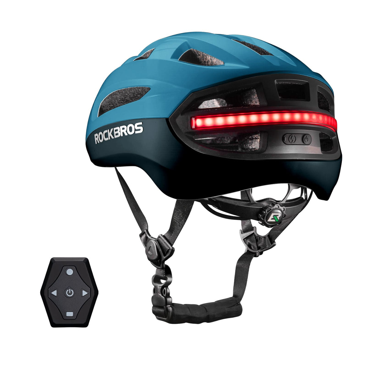 ROCKBROS Zdalnie sterowany Smart kask rowerowy z oświetleniem