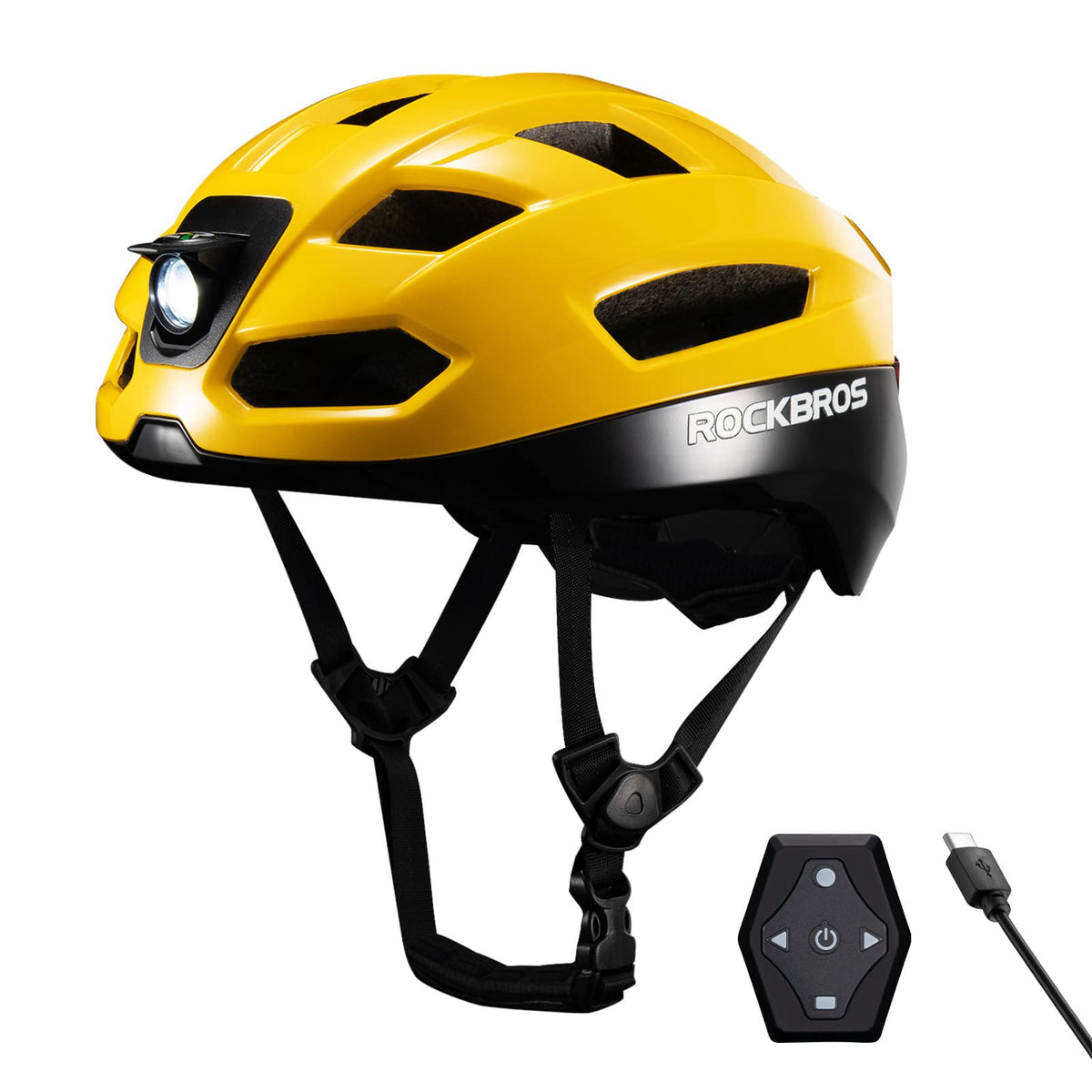 ROCKBROS Zdalnie sterowany Smart kask rowerowy z oświetleniem