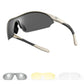 ROCKBROS Sportowe okulary przeciwsłoneczne do jazdy na rowerze z 3 wymiennymi szkłami UV400