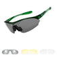 ROCKBROS Sportowe okulary przeciwsłoneczne do jazdy na rowerze z 3 wymiennymi szkłami UV400
