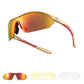 ROCKBROS Sportowe okulary przeciwsłoneczne do jazdy na rowerze z 3 wymiennymi szkłami UV400